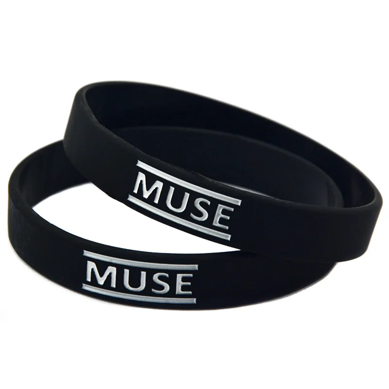 

OBH 1PC Debossed Muse Silicone Rubber Bracelet for Music Concert