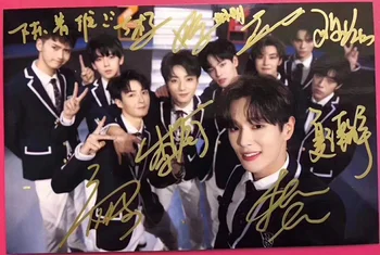 

hand signed UNINE autographed group photo 5*7 star collection 042019A