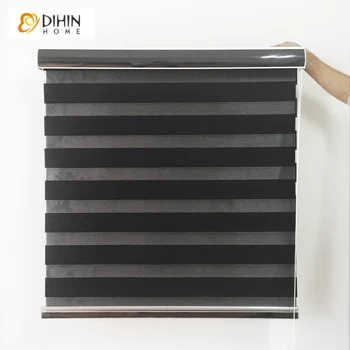 

Zebra Blinds Horizontal Window Shades Double Layer Roller Blinds Custom Window Roller Blinds for Living Room