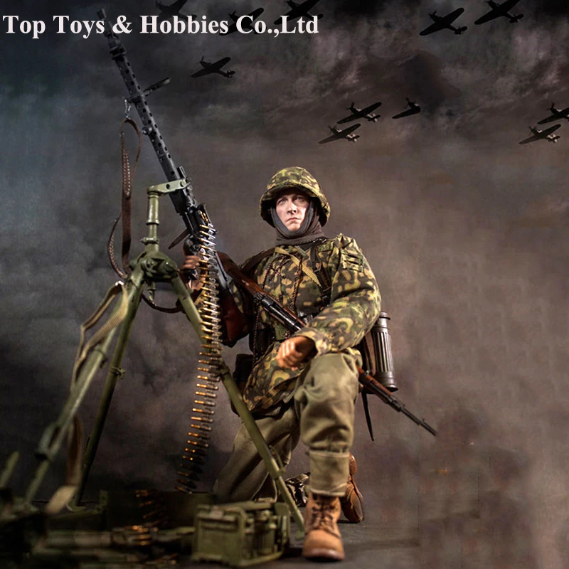 

World War II Germany soldier figure model DID 1/6 D80127 3RD SS Panzer Division MG34 Gunner Ver.C 1:6 Figure Collection