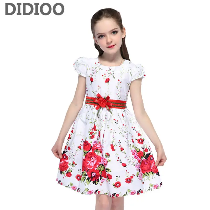 Платья для девочек, летняя одежда с цветочным рисунком платья принцессы Vestdio/Детское платье с цветочным рисунком Детские платья для девочек 8, 9, 10, 12 лет