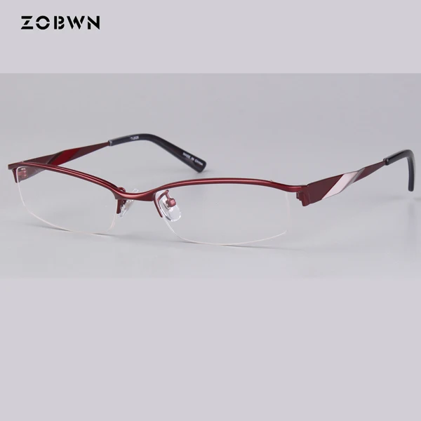 Классические простые очки для женщин, оптическая оправа, брендовая оправа для очков унисекс, полуободок, большие размеры, очки по рецепту для близорукости, линзы - Цвет оправы: PT-2026-C1