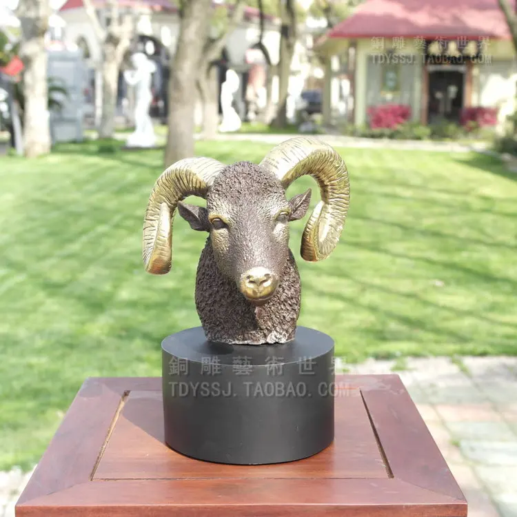 

Old antique Bronze Arts & Crafts Jemmied sculpture goat copper sculpture crafts decoration mascot art home decoration