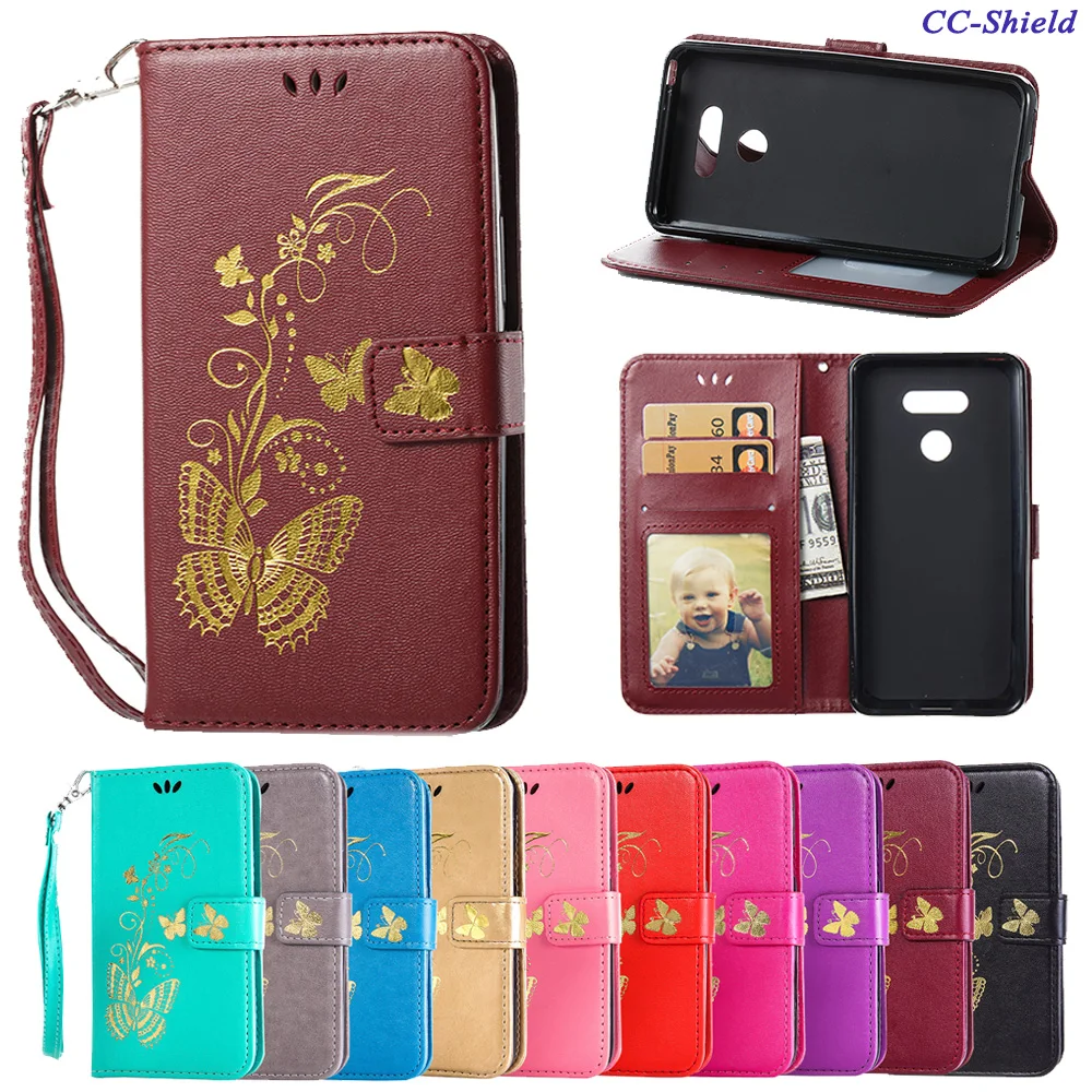 

Flip Case for LG G6 LGG6 G600L G600K H870K Bronzing Butterfly Phone Leather Cover for LG G 6 H780 H872 LS993 AS993 Phone case