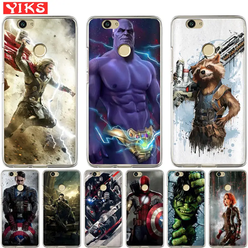 

Cute Marvel Avengers Case For Huawei Nova 2 plus Nova 3E Cover For Huawei Y3 Y5 Y6 II 2 Y3 Y7 2017 Y6 Pro Phone Back Cover Coque