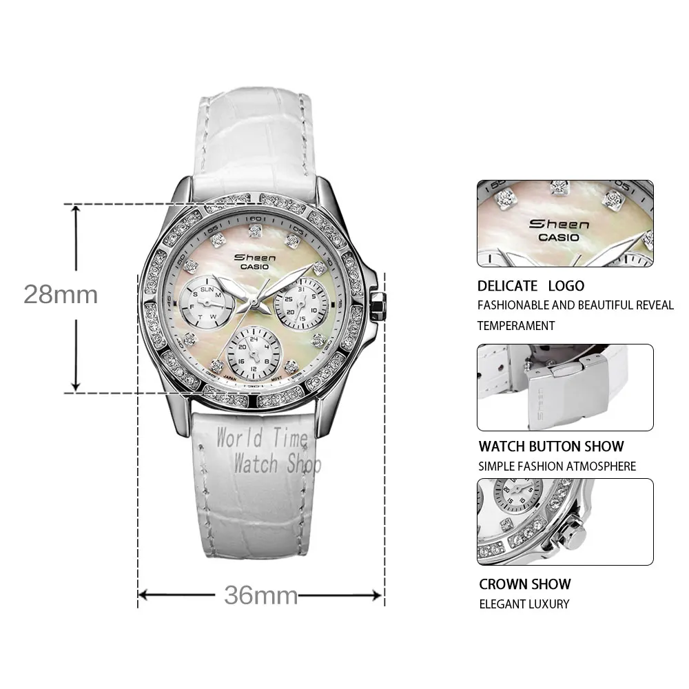 Casio watch Fashion diamond waterproof quartz watchSHN-3012L-4A SHN-3012GL-7A SHN-3012D-4A SHN-3013L-7A SHN-3013D-7A