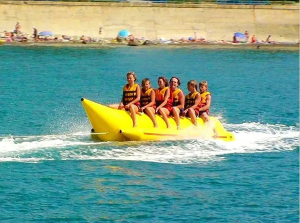 custom_inflatable_toy_boat_yellow_single_tube_inflatable_banana_boat_towables