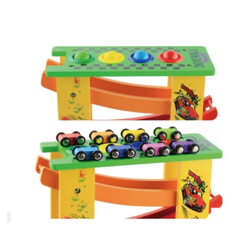 GEEK KING Wooden toy car multi-function knock ball glider early education educational toys wooden track speed bowling math toys GEEK KING Wooden toy car multi-function knock ball glider early education educational toys wooden track speed bowling math toys