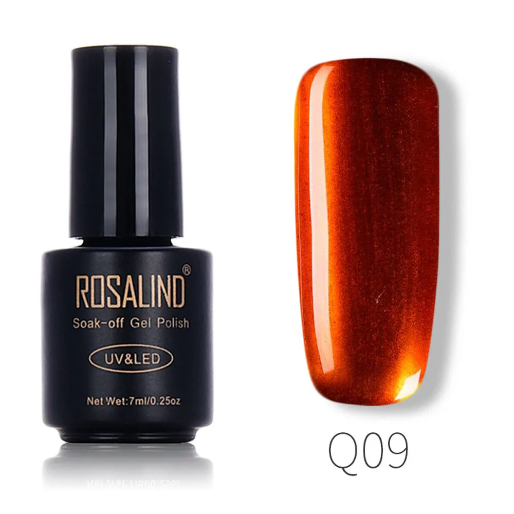 

ROSALIND 7ML Titanium rubber shiny mirror nail oil Chameleo Nail Polish Nail Art UV LED Gel Varnish Soak Off Professional 2019