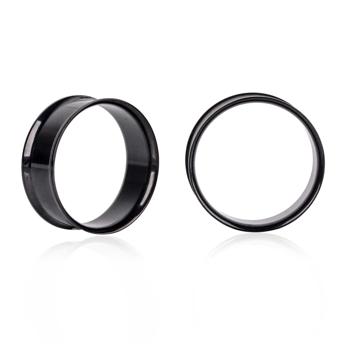 1 Pair Black Stainless Steel Ear Stretcher Expansion Shellhard Hollow Ear Gauges Plugs Flesh Tunnels Body Piercing Jewelry