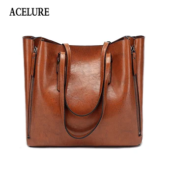 

ACELURE Women Handbag PU Women Shoulder Bags Famous Brand Designer Large Capacity Ladies Casual Tote Bags Torebki Damskie