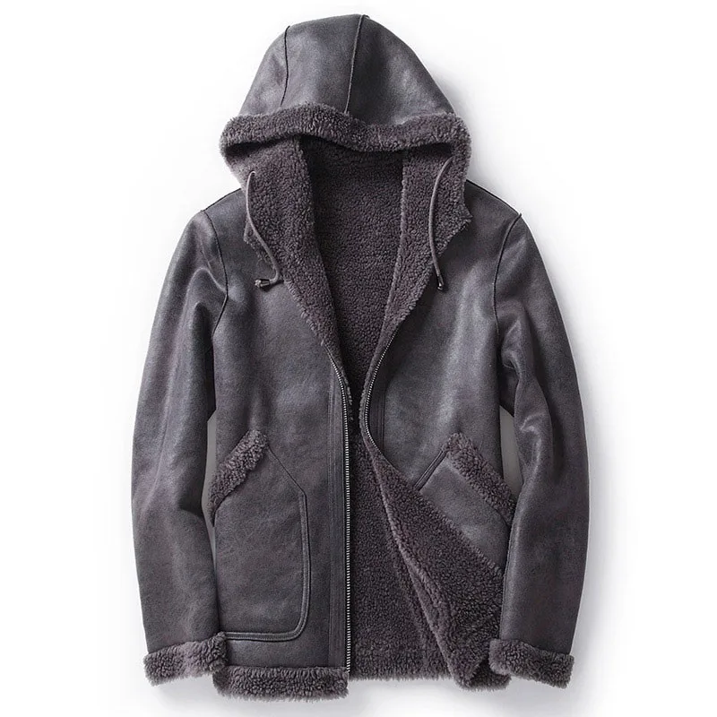 Высококачественное роскошное Мужское пальто, зимнее толстое теплое меховое пальто с капюшоном, мужское повседневное пальто с карманом на молнии, двусторонняя верхняя одежда размера плюс M-5XL