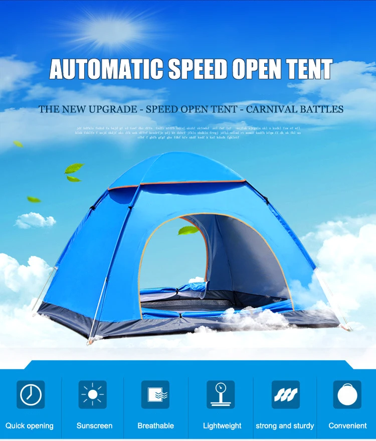 Automatic Pop Up Outdoor Family Camping Tent 1 2 3 4 Person