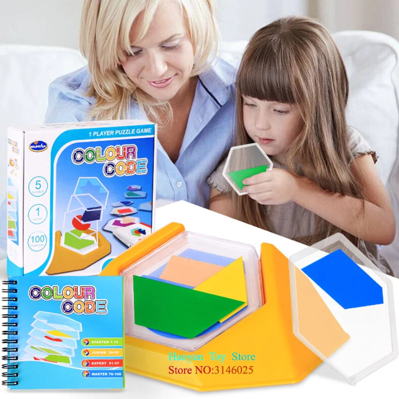  2018 Kids Fun Toys Colorful Children Thinking Space Puzzle 100 Questions Logical Reasoning Puzzle G