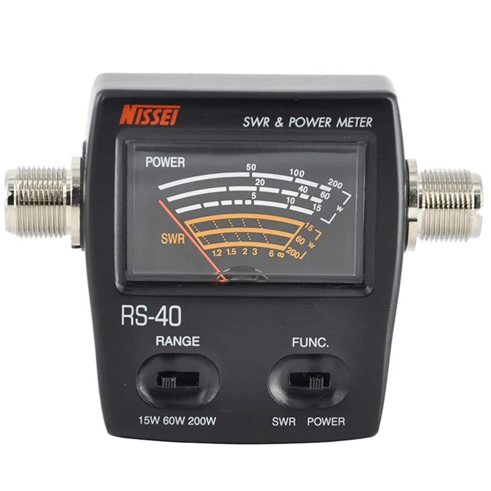 100%Original 144430MHz 0-200W MJ-MJ Connector NISSEI RS-40 SWR & Power Meter For two way Radio (1)