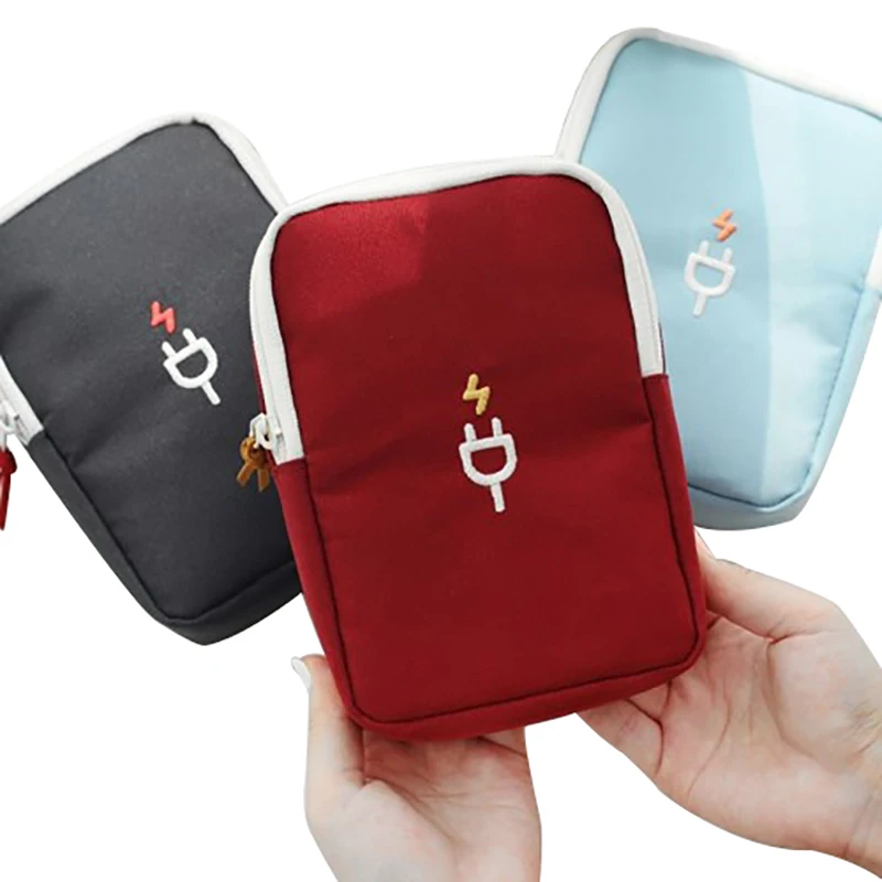 

Portable Cubic style Oxford cloth Accessories Travel Carrying Organizer Case Storage Bag Digital Pack For Various USB Cable