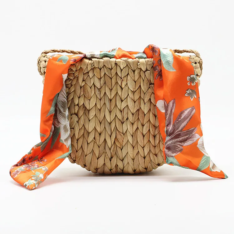 

2019 Summer New Straw Beach Shell Messenger Bag Rattan Weave Crossbody Bag Small Cute Scarf Handbag Luxury Designer Shoulder Bag