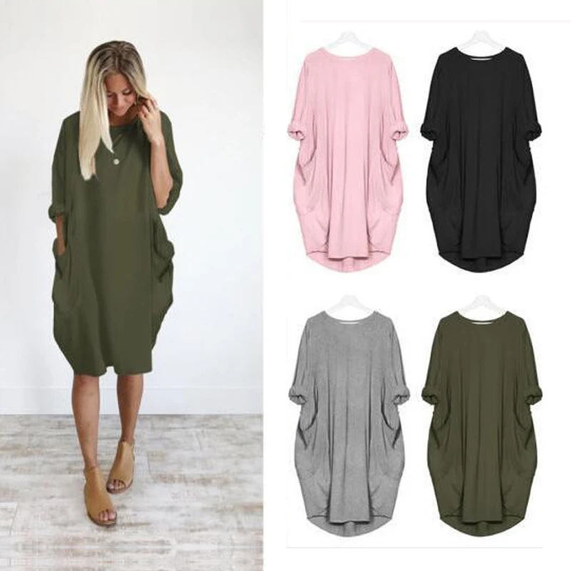 pocket loose dress