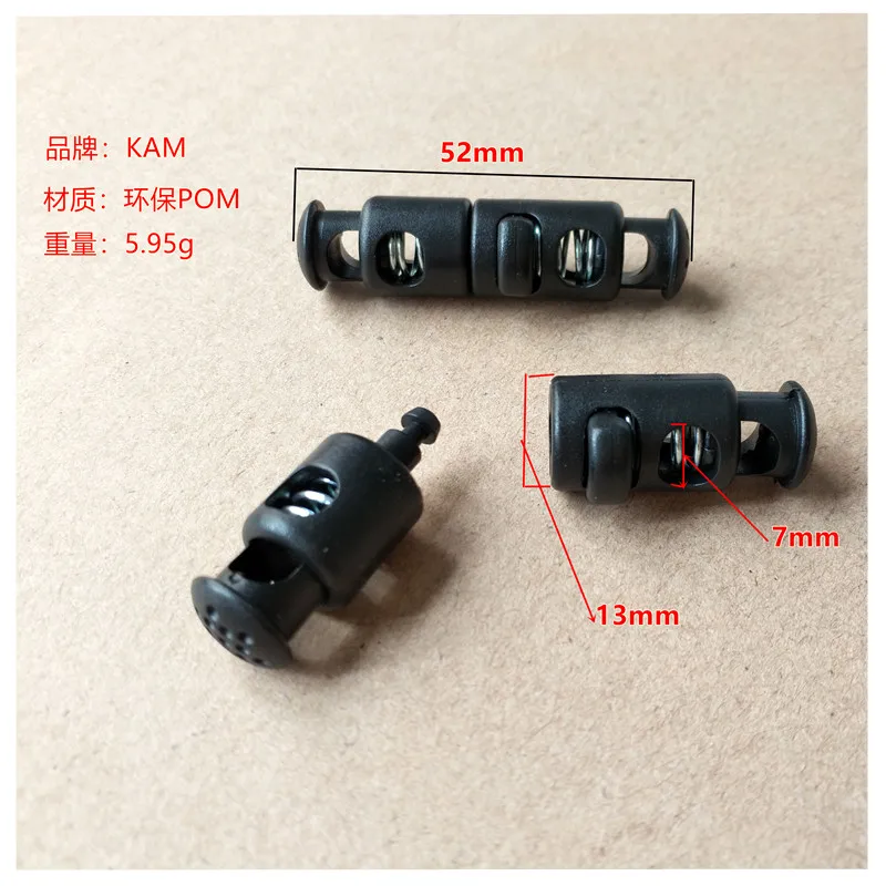 

Free DHL 3500pcs Plastic Cord Lock End Toggle Clip Buckle Black Paracord Shoelace Sportswear Rain Clothing Rope Parts