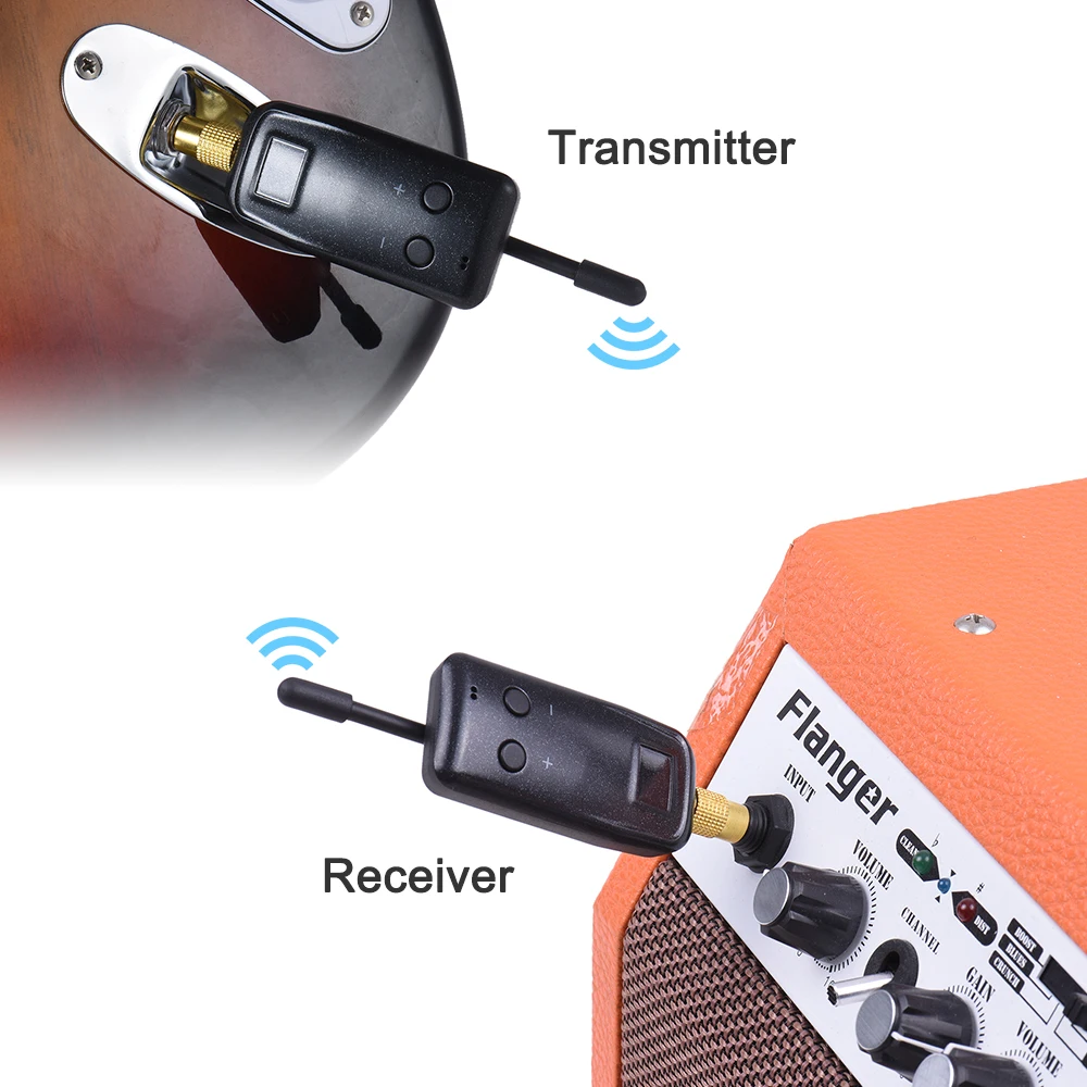 Профессиональный UHF беспроводной аудио цифровой передатчик приемник системы для электрогитары бас для скрипки, музыкальных инструментов запчасти комплект