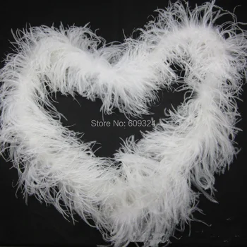 

Free shipping 3 pcs 5 ply WHITE Ostrich Feather Boa for costumes