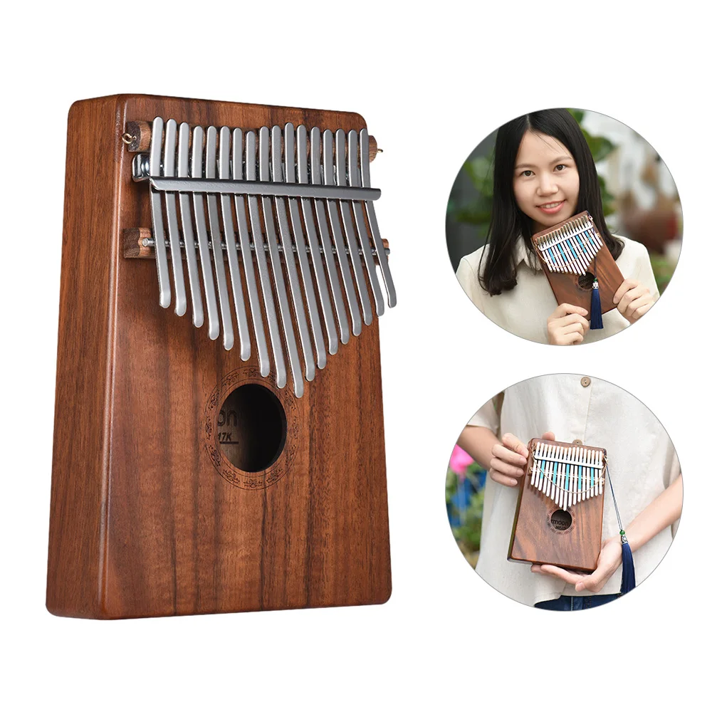 Ammoon AKP 17K портативный 17 клавишный большой пианино Kalimba Mbira Sanza Гавайский Koa с сумкой
