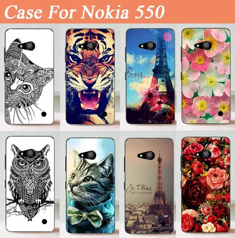 

colored Case Cover FOR Microsoft Nokia Lumia 550 N550 / 14 patterns painting tiger owl Cover Case FOR Microsoft Lumia 550 N550