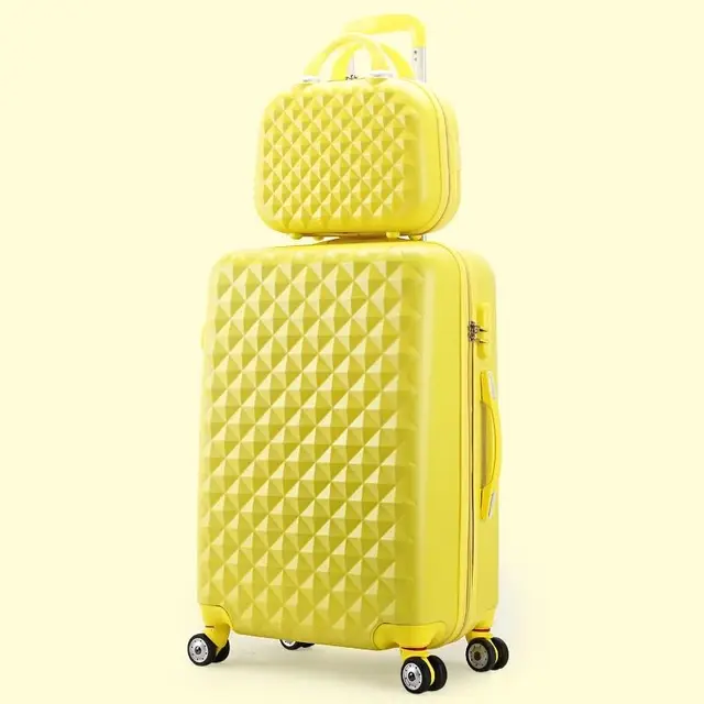 yellow luggage