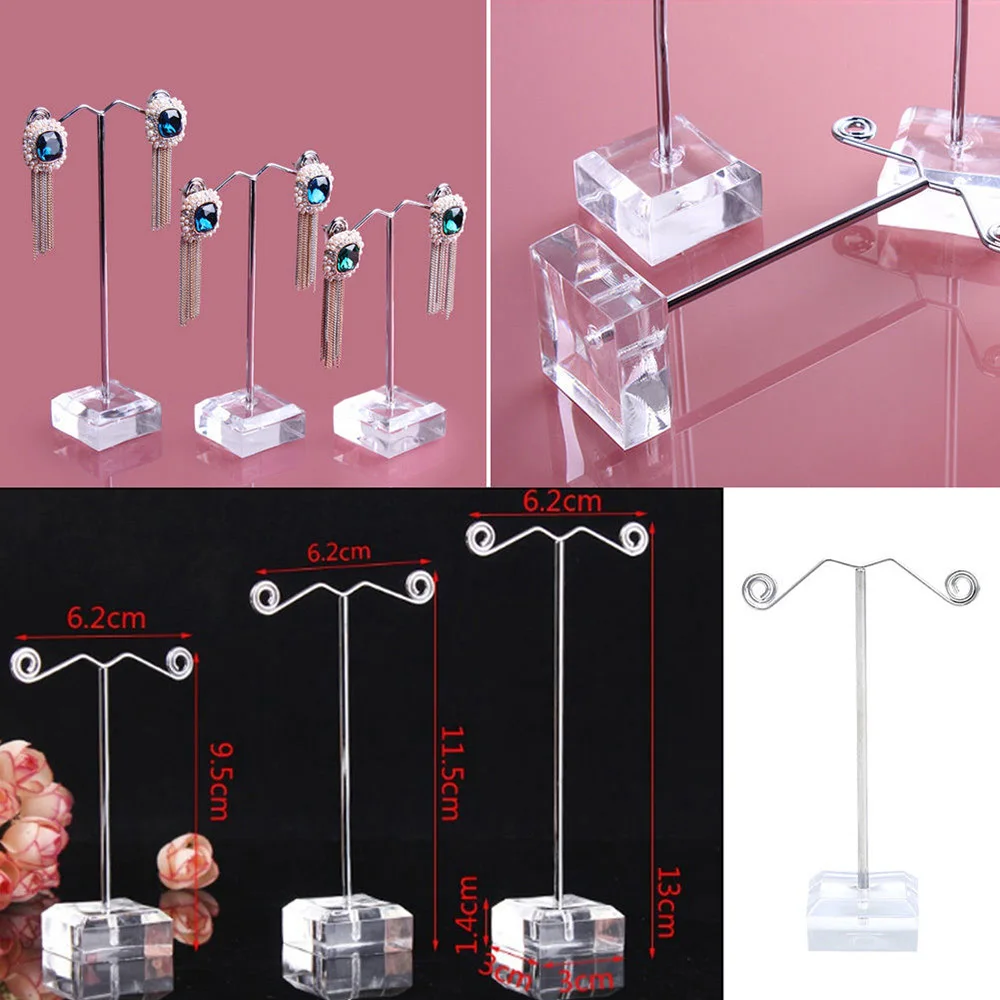

3Pcs/Set Jewelry Earring Ear Studs Organizer Show Display Holder Mini Rack Showcase Necklace Stand for Earring Hanger Tree 2019