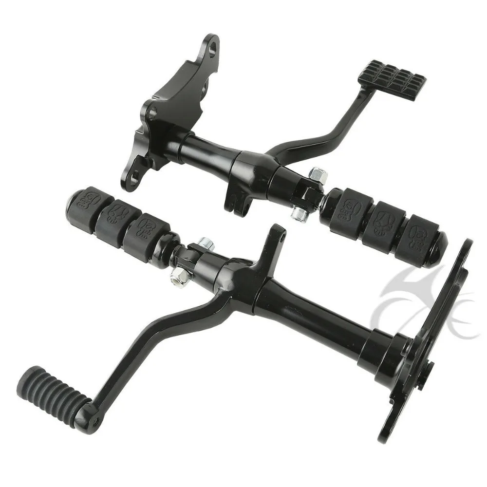 

Black Chrome Forward Control Complete Peg Levers Linkages For Harley Sportster XL 883 1200 91-03