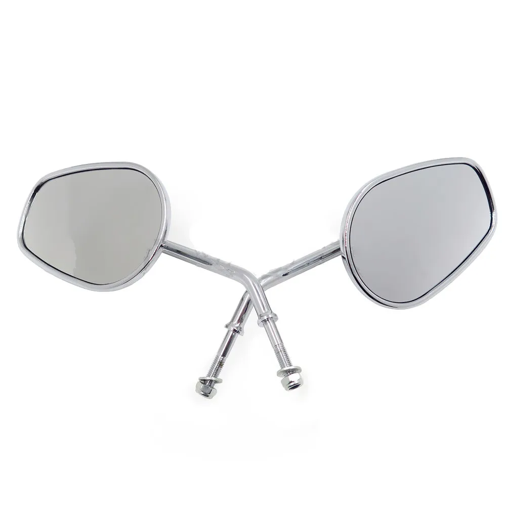 

Pair Motorcycle Chrome 8mm Rear View Side Mirrors For Harley Dyna Sportster 1200 883 Cafe Racer Old School Bobber