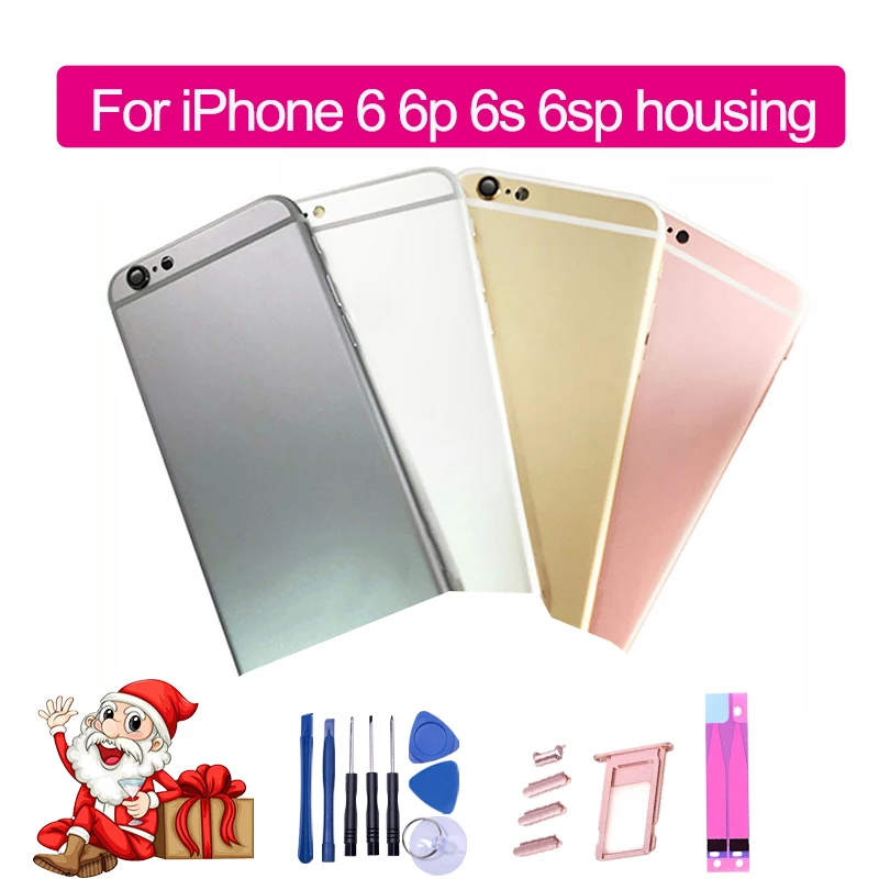 

AAA Middle Frame Chassis For iphone 6S 6S Plus Housing for iPhone 6 Assembly Battery Cover Sim Card with Logo Can Customize IMEI