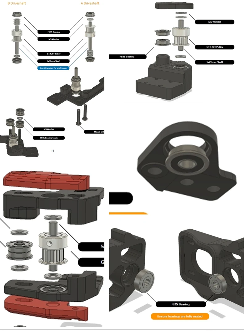 F695-2RS подшипник 5*13*4 мм(10 шт) ABEC-1 шарикоподшипник F695 RS шариковые подшипники F695RS для VORON Мебиуса 2/3 3D-принтеры