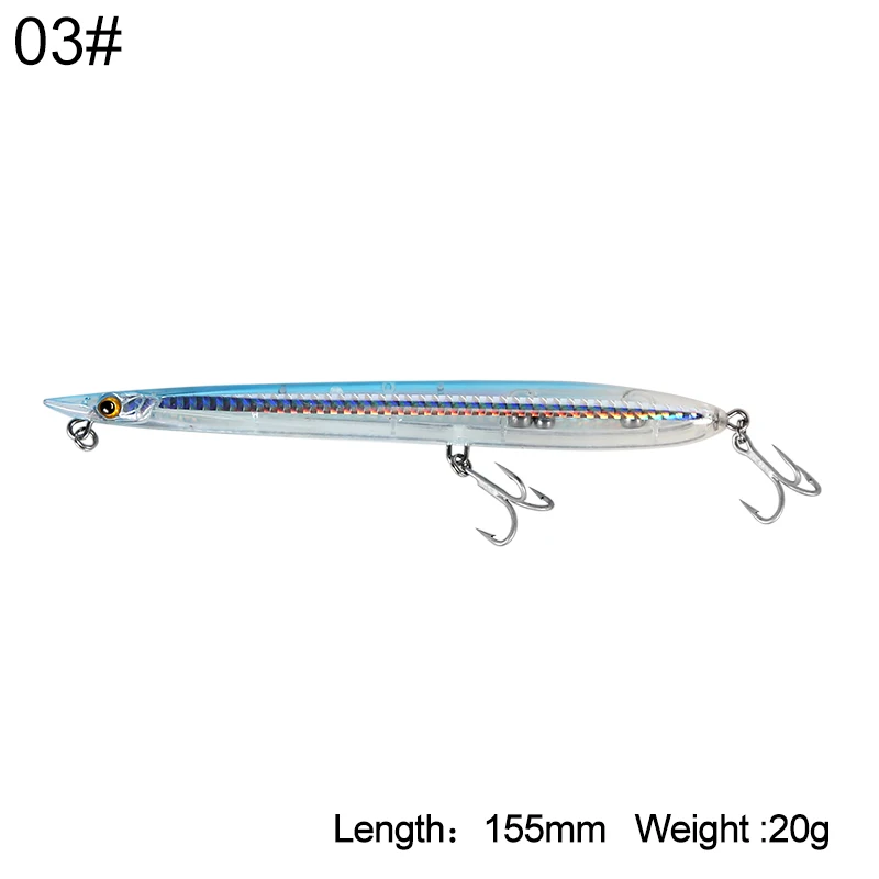Kingdom Needle рыболовные приманки плавающие и тонущие карандаши 155 мм 180 мм хорошее действие воблеры высокое качество жесткие приманки рыболовные снасти - Цвет: 7506-155mm-20g-03