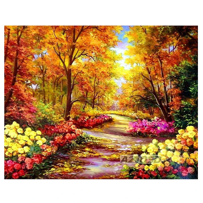 Diamond Painting Scenery Embroidery Natural Full diamond Drill Rhinestone Mosaic Home Decor | Дом и сад