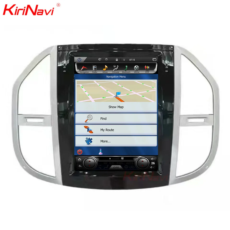 

KiriNavi Vertical Screen Tesla Style Android 6.0 12.1 Inch Car Radio Dvd For Mercedes Vito 2 Din Gps Navigation Multimedia 64g