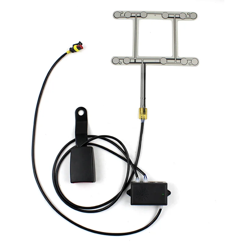 Одноместный боковой ремень безопасности голосовое напоминание ремень безопасности сигнализация Система сиденья привода или ПАССАЖИРСКОЕ СИДЕНЬЕ FES023 - Название цвета: Черный