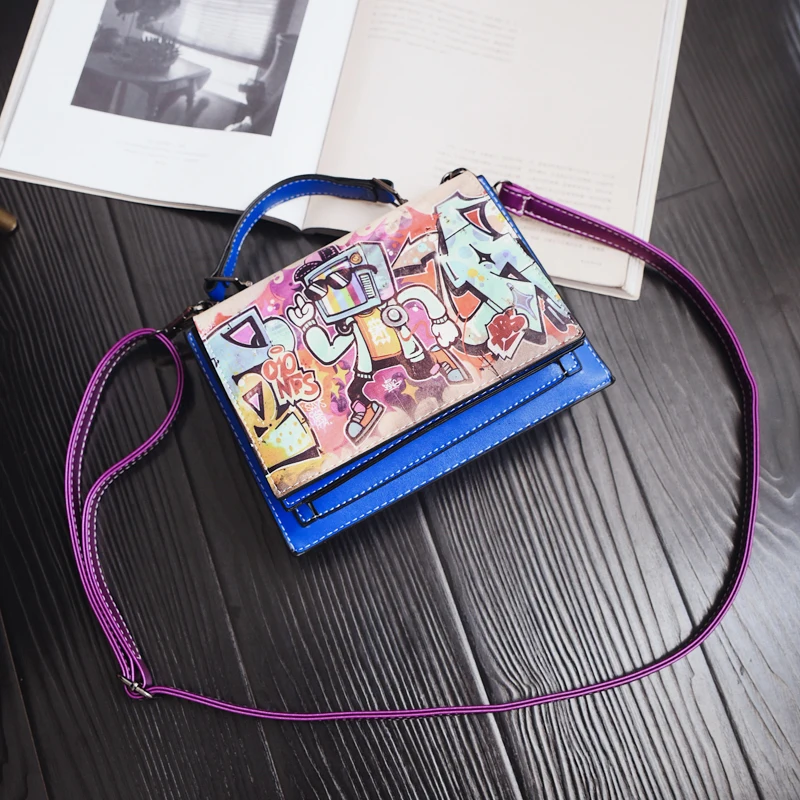 Women Leather Handbag Stitching Female Crossbody Shoulder Bags Ladies Travel Messenger Bag Fashion Bolsa Feminina Tote SS7210 (10)