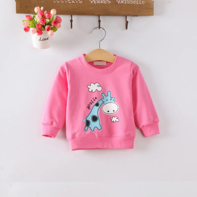 

Casual Boys Girls Autumn Spring Cartoon Cotton Long Sleeve Tops Sweatshirt Children Baby Clothes