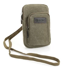 2016 Nouveau Hommes Toile Taille Sac Casual Hommes Poitrine Packs Coin Petite Fanny Femmes Taille Pack Téléphone Bras Sac