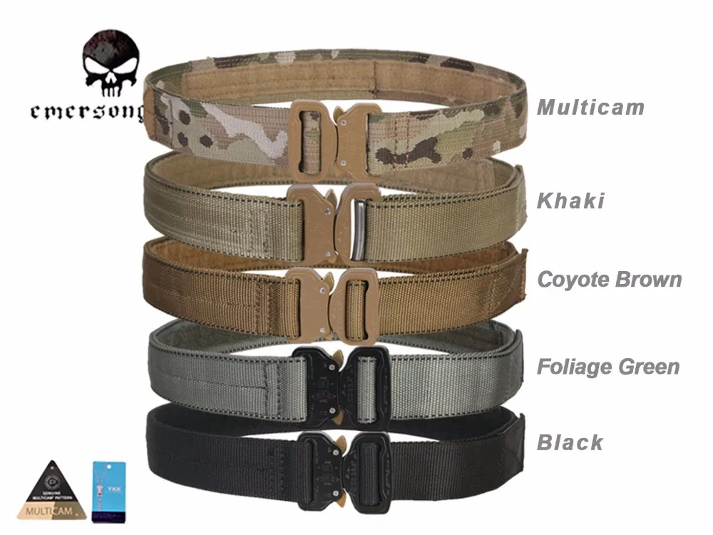 

Emersongear Cobra 1.5 inch Belt Hook and Loop Shooter Belt Military Tactical Emerson Hunting Nylon EM9301 Multicam Black KH