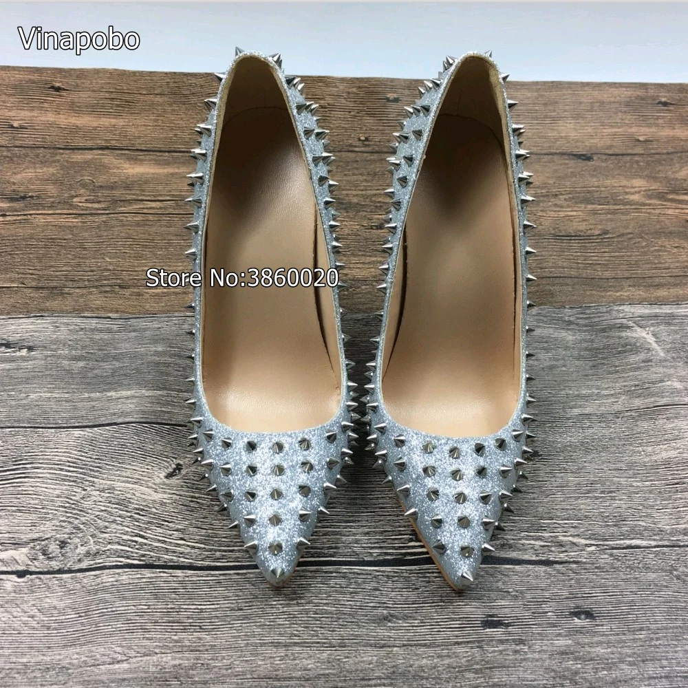 2Silver-rivets-high-heels-patent-exclusive-brand-needle-rivet-shallow-mouth-high-heels-pump-wave-10 (3)