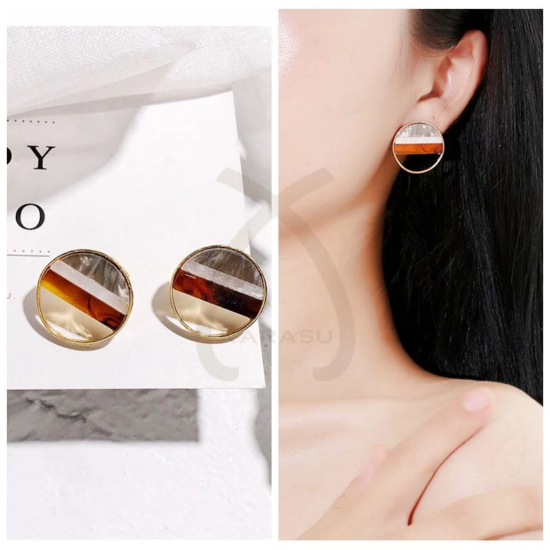 

New Geometry Earrings Triangle Color Pattern Acrylic Acetate Acetic Acid Big Long Dangle Drop Earrings for Women Jewelry