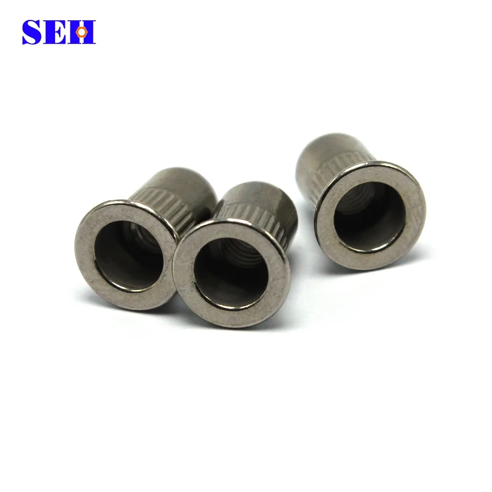 100pcs/Lot High Quality M3 M4 M5 M6 Flat Head Aluminum Insert Rivet Nut