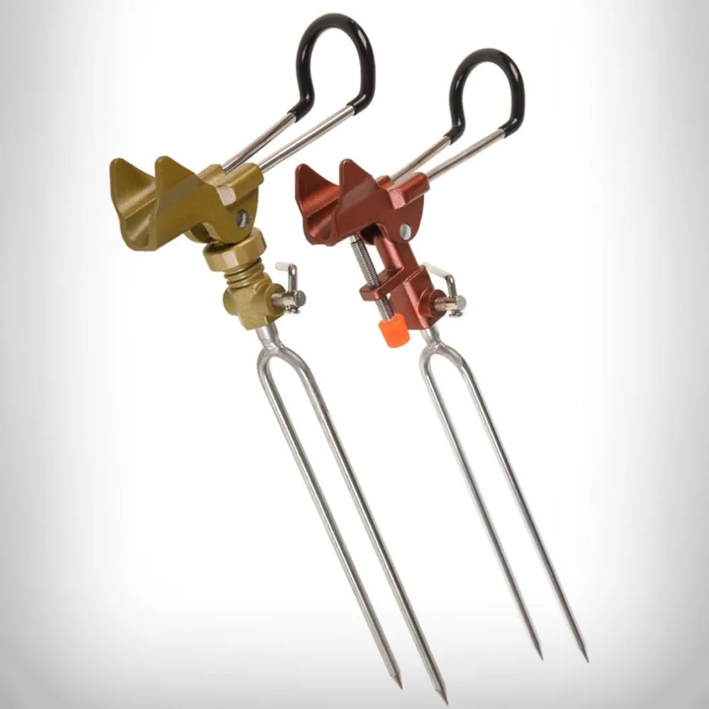 

Aluminum Alloy Universal Bracket Fishing Stand Metal Insert Double Groove Adapting To A Variety Of Wild Fishing Environments