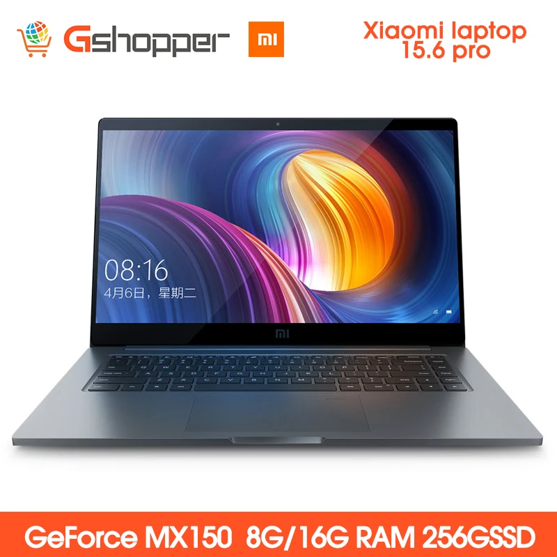 Оригинальный ноутбук Xiaomi Pro 15,6 Intel i5-8250U/I7-8550U 16G ram DDR4 GeForce MX150 256G ssd 2G Распознавание отпечатков пальцев