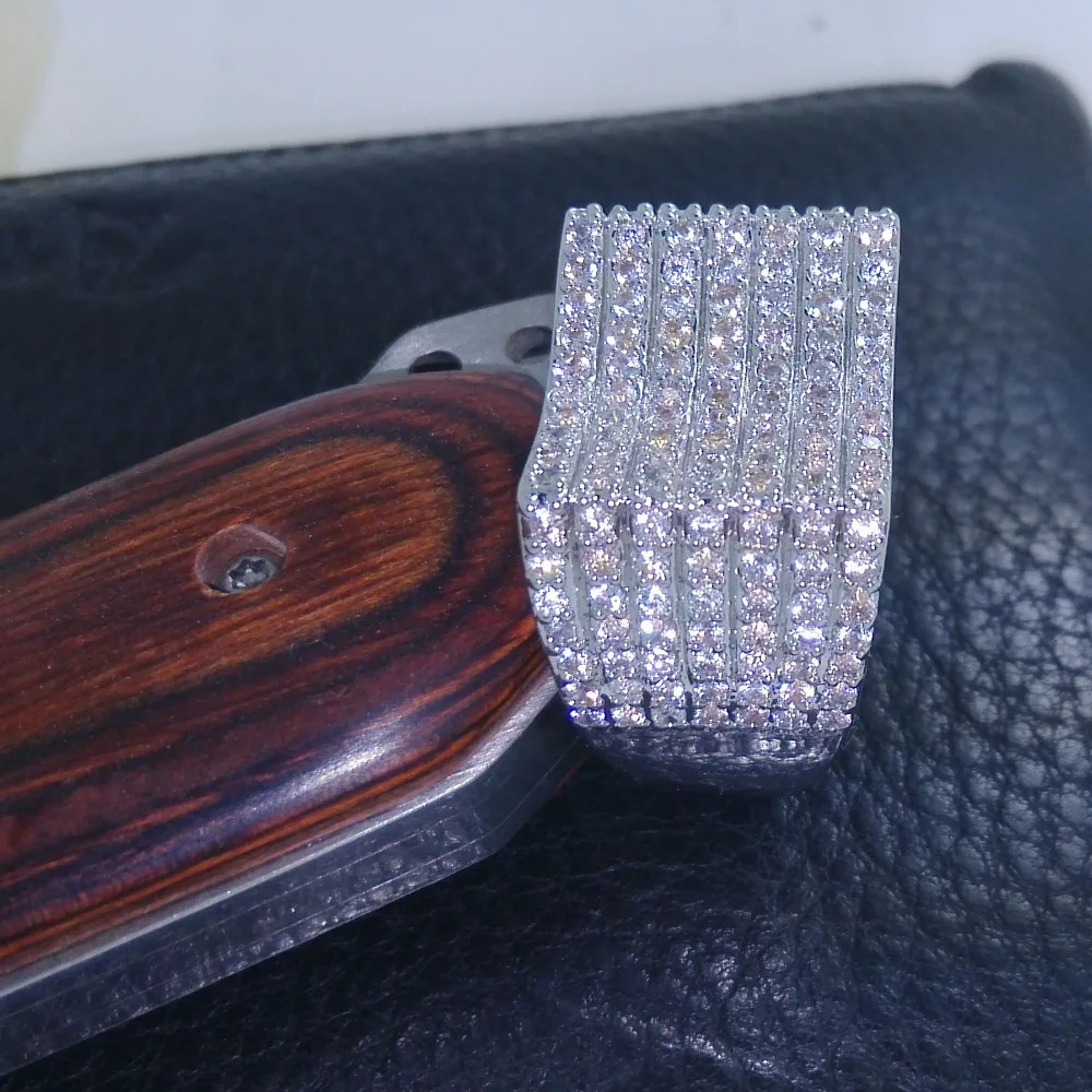 Online Marca choucong joyería 10KT oro blanco lleno 156 Uds piedra 5A Zircon piedra anillo de boda Sz 5 11 envío gratis