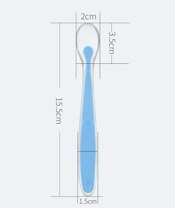 2 шт. детская силиконовая ложка для кормления, Мягкая ложка для обучения новорожденных, безопасная посуда, посуда для младенцев и детей, Обучающие Детские Ложки