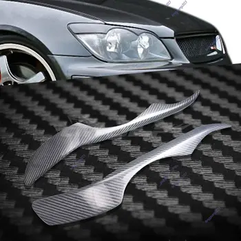 

2 pcs Carbon Fiber Headlight Eyebrows Eyelids for1999-2005 Lexus IS200