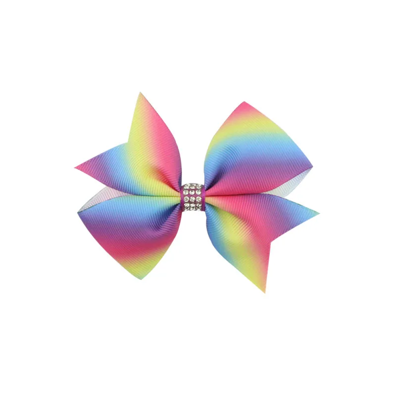 Colors Solid Grosgrain Ribbon Bows Clips Hairpin Girl's hair bows Boutique Hair Clip For Girls Stripe Knot  Bow Kids  Headware Kids Hair Accessories (1)